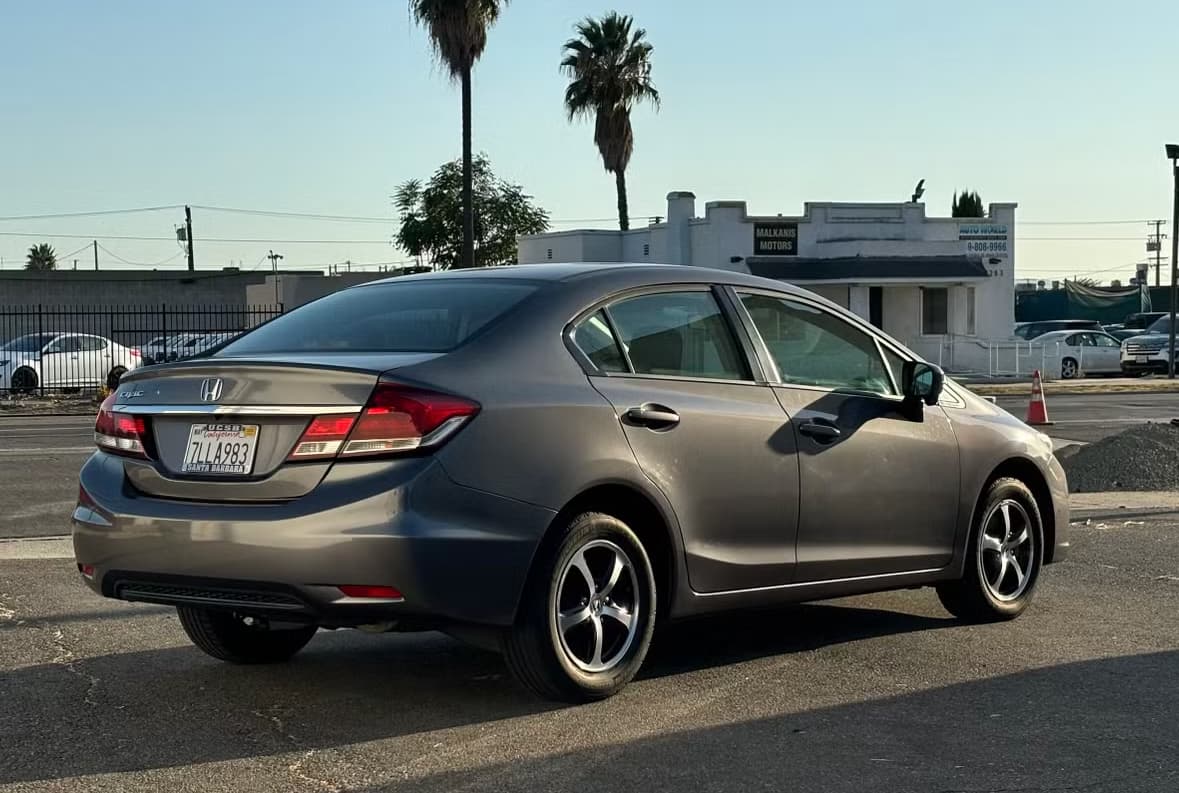 Grey Honda Civic rental car