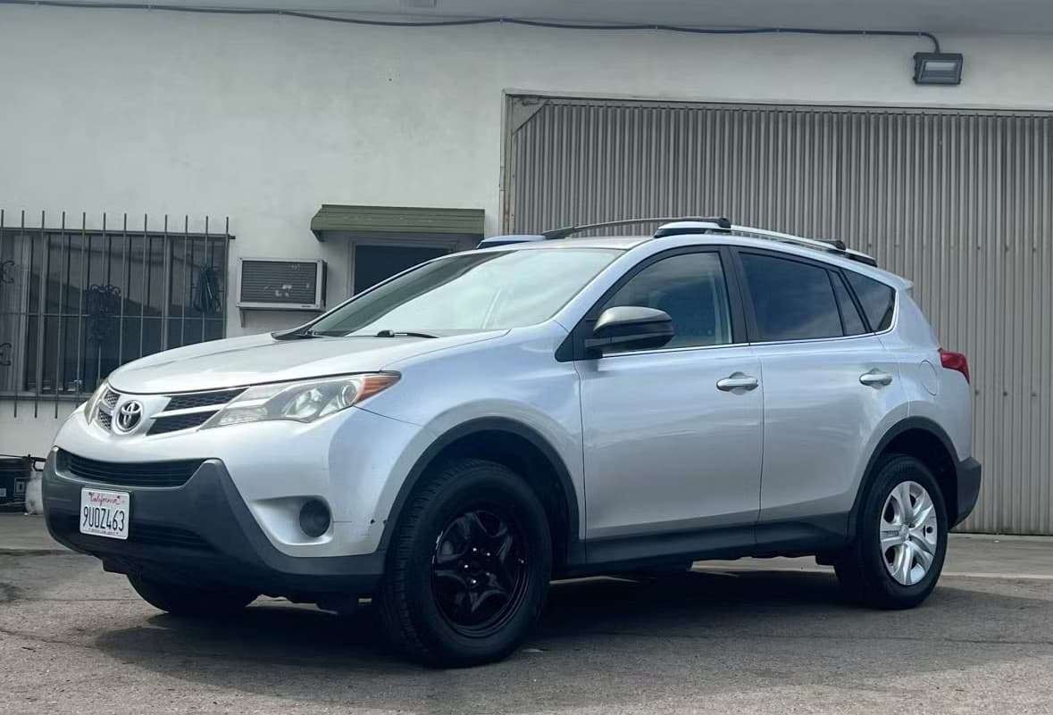 Silver Toyota RAV4 rental car
